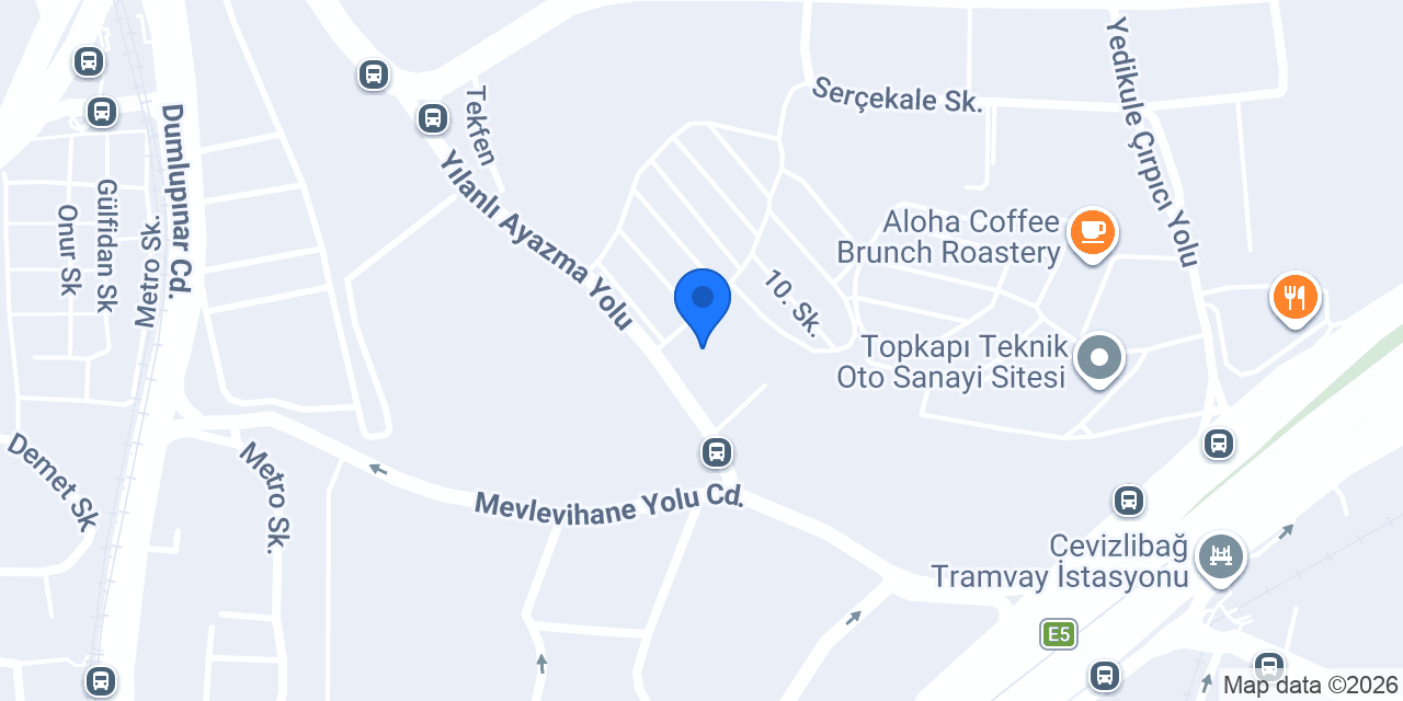 Yuke Lastik / Topkapı konumu