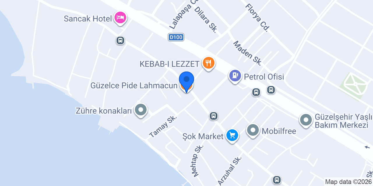 Güzelce Pide Lahmacun konumu