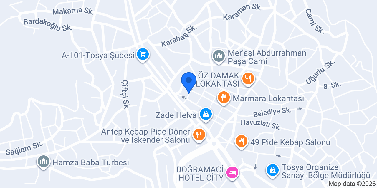 TOSYA ÇİLİNGİR ANAHTARCI MUSTAFA AKSEKİLİ TİCARET konumu