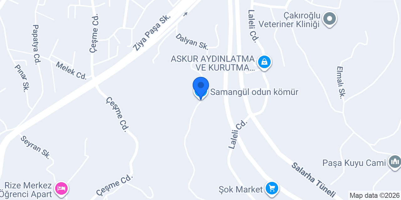 Samangül odun kömür konumu