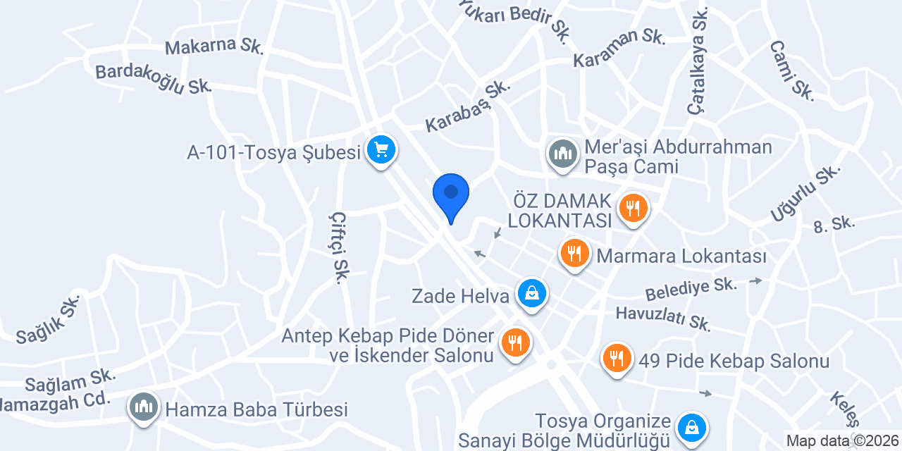 Tosya Eczanesi konumu