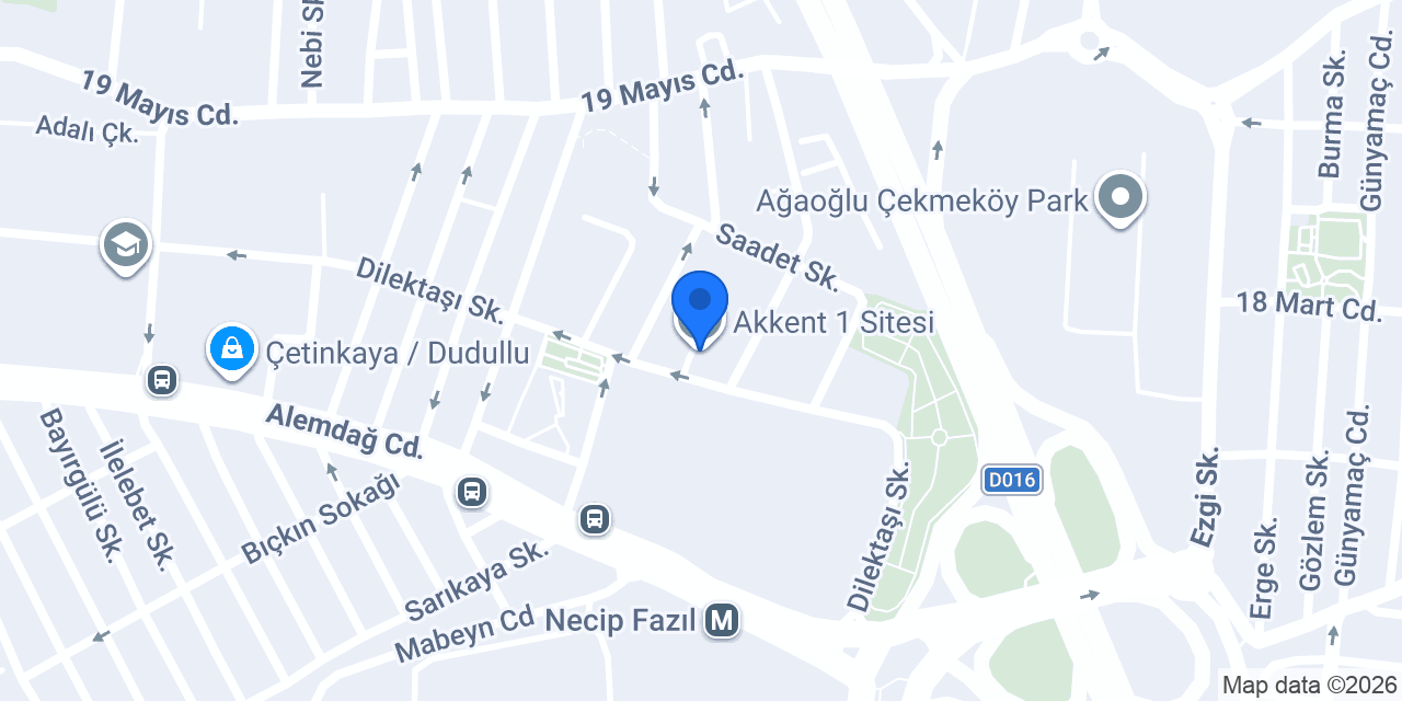 Akkent 1 Sitesi konumu