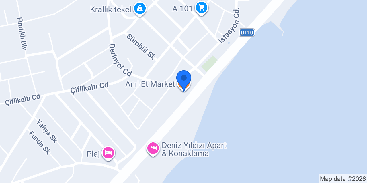Anıl Et Market konumu