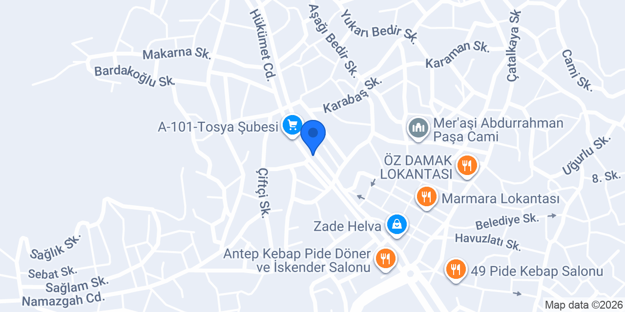 Şengül Pastanesi konumu