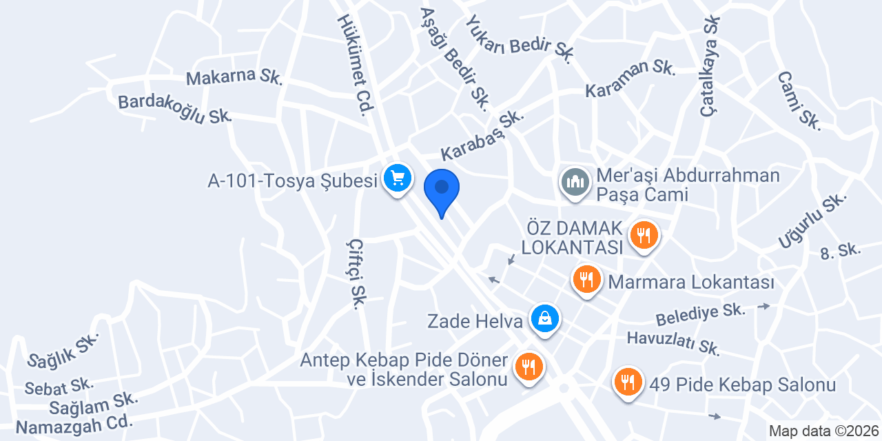 Örnek Kasap konumu