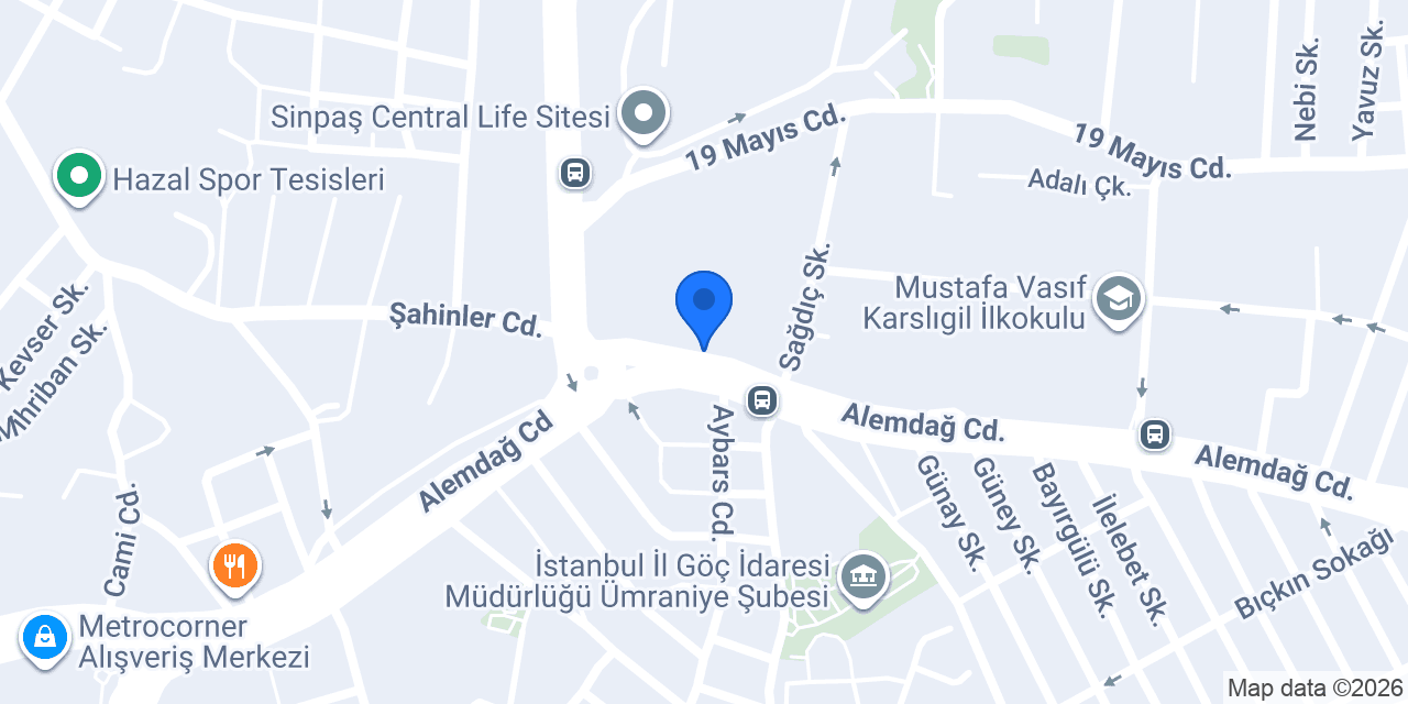 Halkbank Dudullu Şubesi konumu