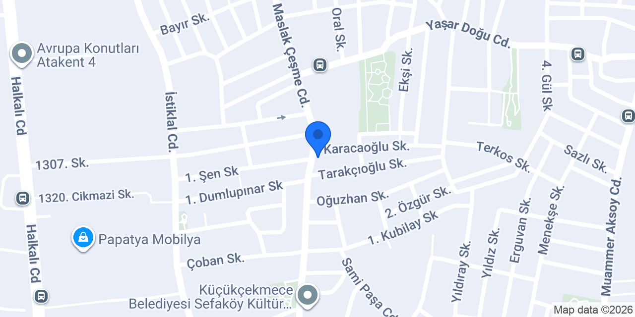 Sefaköy Güneş Çiçek Evi konumu