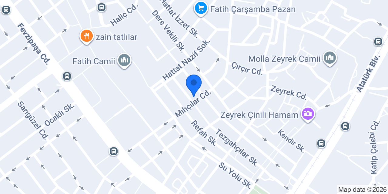 Mavi Köşk Fatih konumu