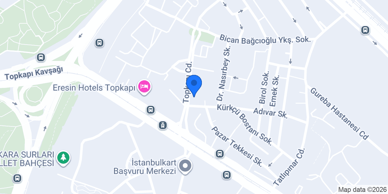 Topkapı Golden Time Hotel konumu