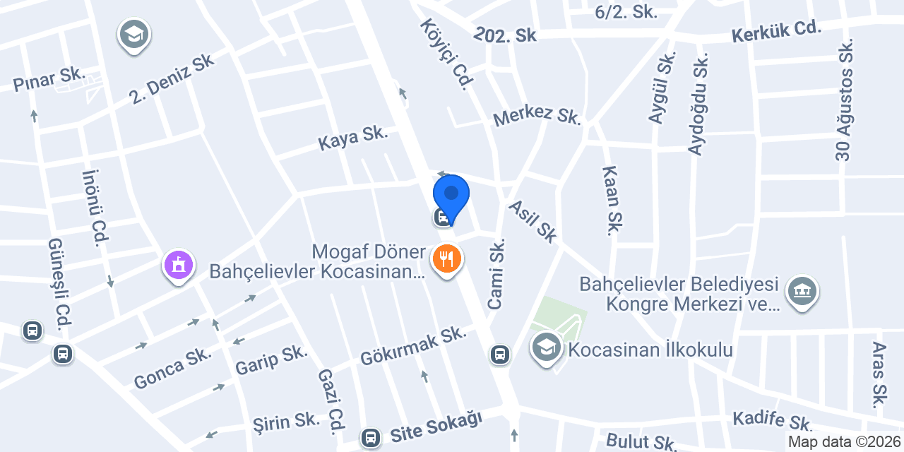 Yılmaz Oto Anahtar konumu