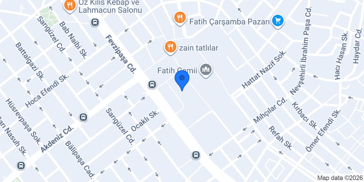 Fatih Camii Çeşmeleri konumu