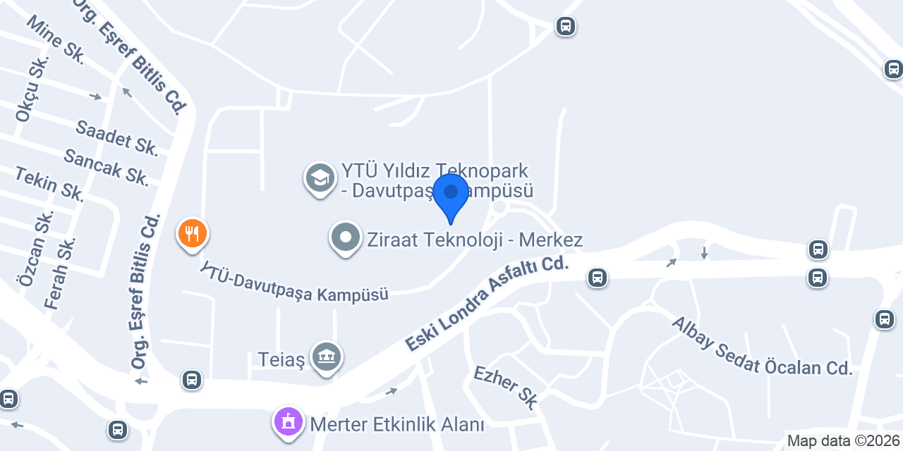 Kronotrop YTÜ Teknopark konumu
