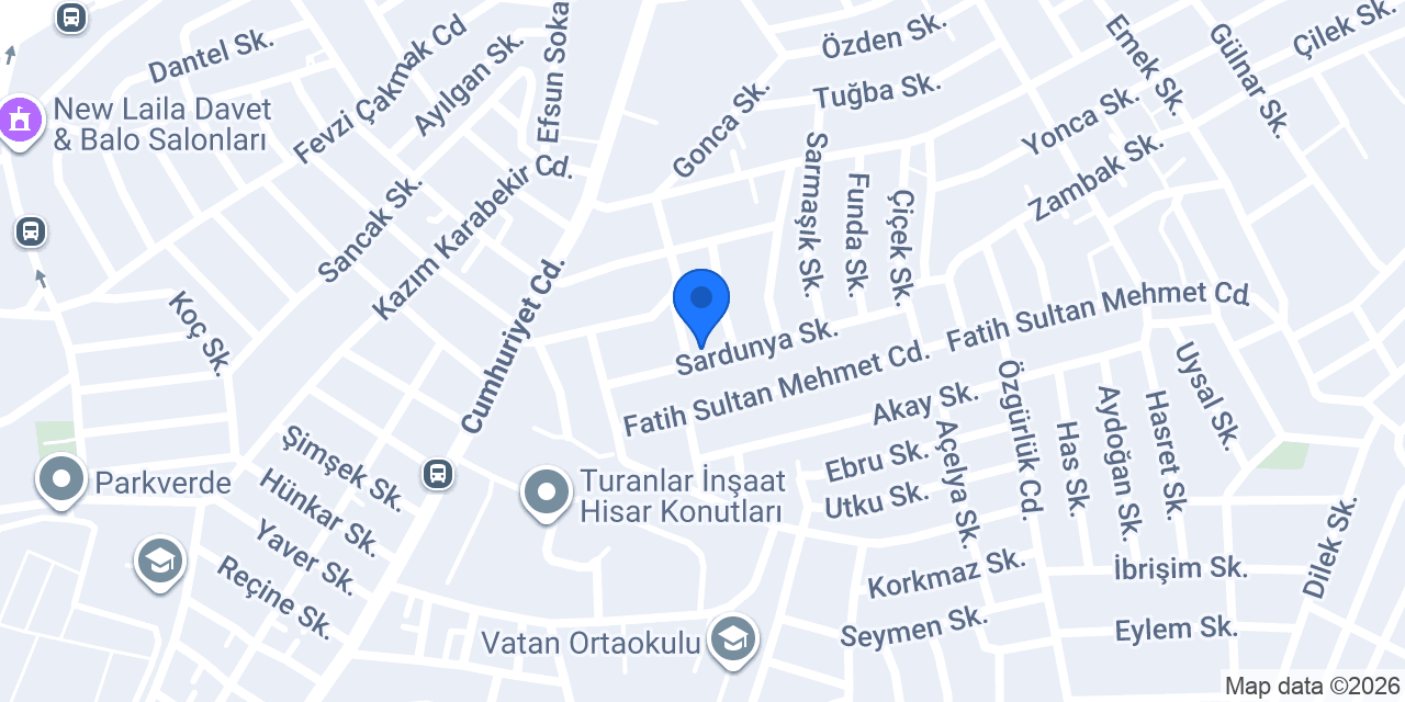BOYACI SERDAR USTA konumu
