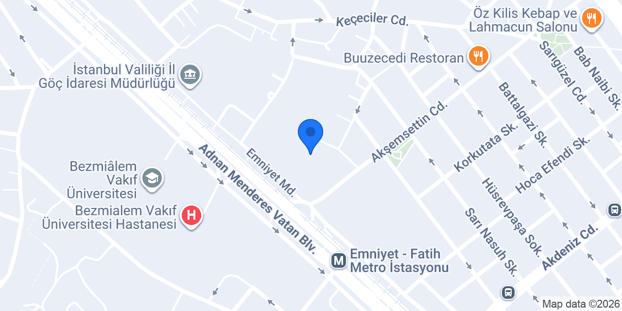 Personel Şube Müdürlüğü konumu