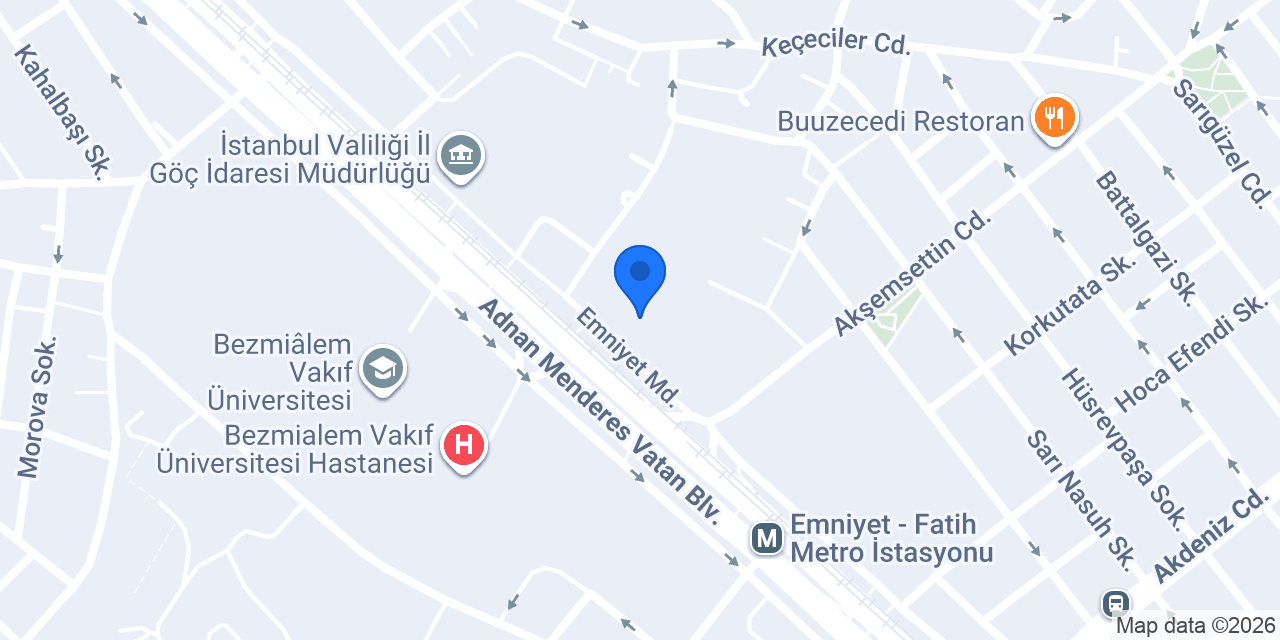 İstanbul Emniyet Müdürlüğü konumu