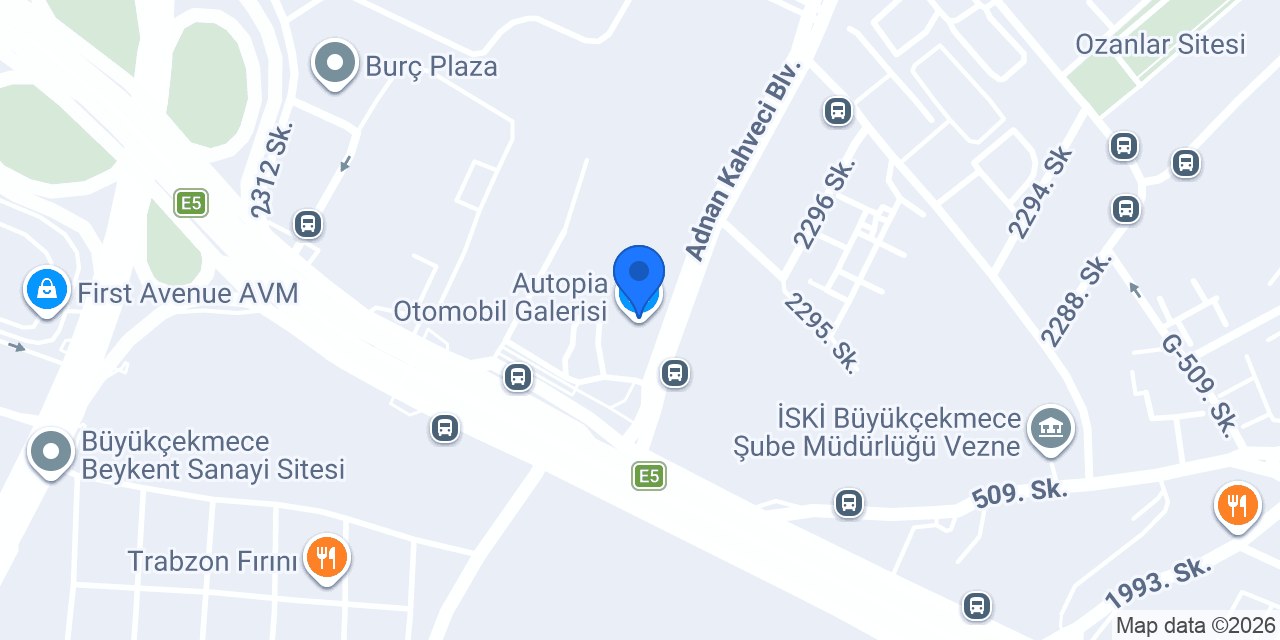 AÇE MOTORS AUTOPİA konumu
