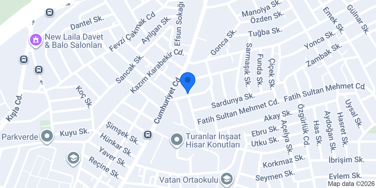 Anında Tadilat konumu