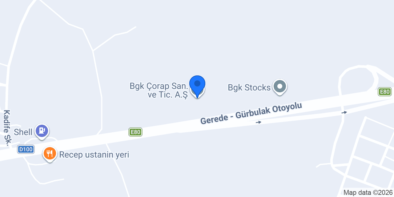 Bgk Çorap San. ve Tic. A.Ş. konumu