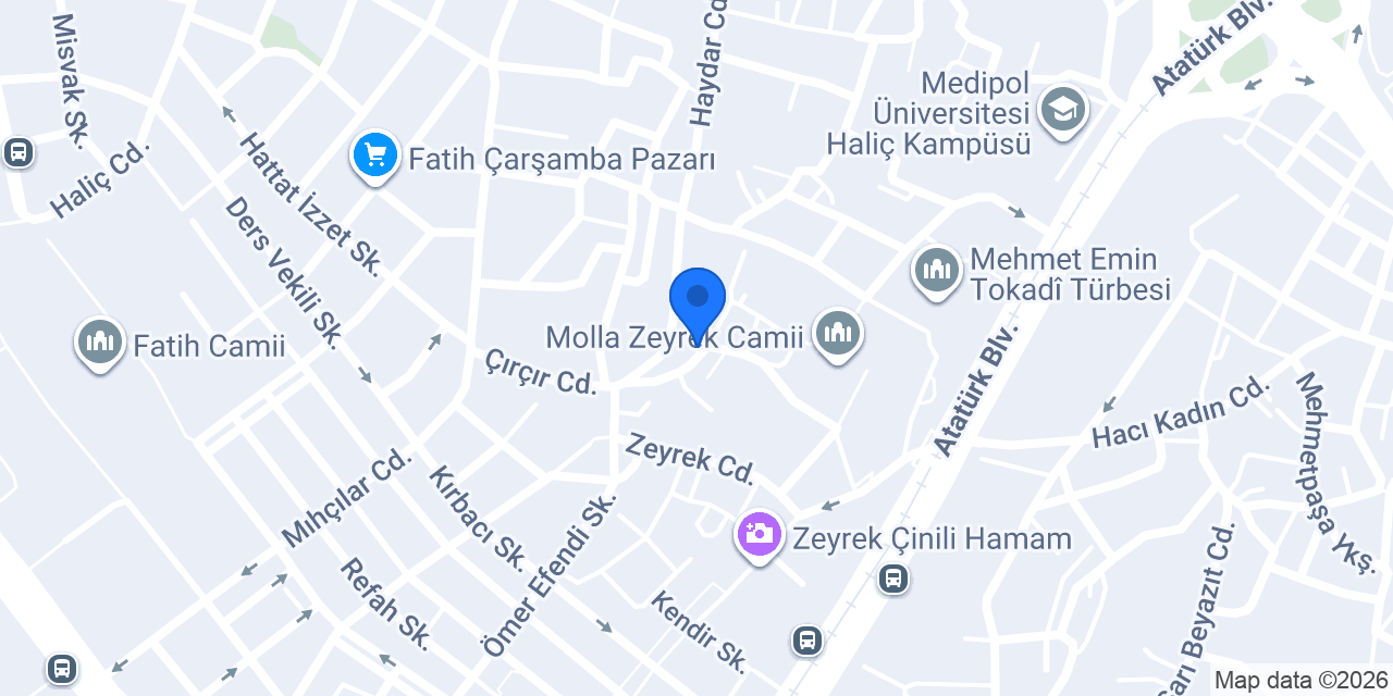 Zeyrek Kitabevi konumu