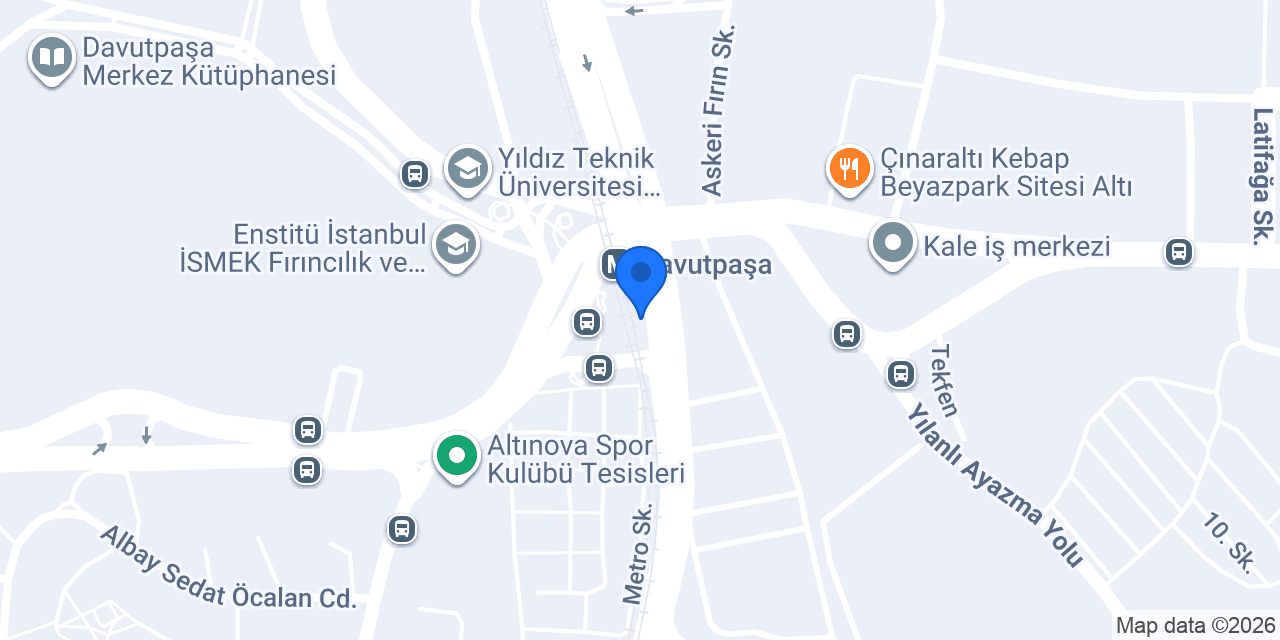 Coffy Davutpaşa YTÜ konumu