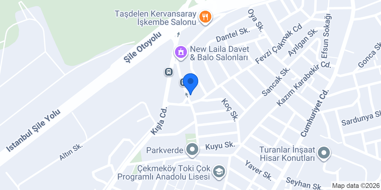Çalış Mutfak Tezgahı konumu