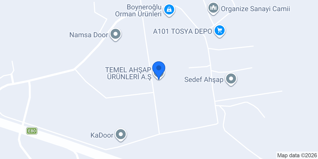 TEMEL AHŞAP ÜRÜNLERİ A.Ş. konumu
