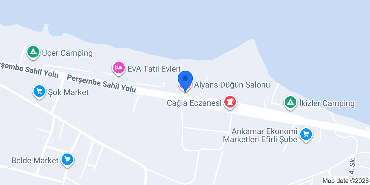 Alyans Düğün Salonu konumu