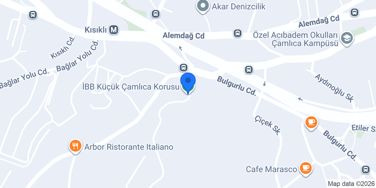İBB Küçük Çamlıca Korusu konumu
