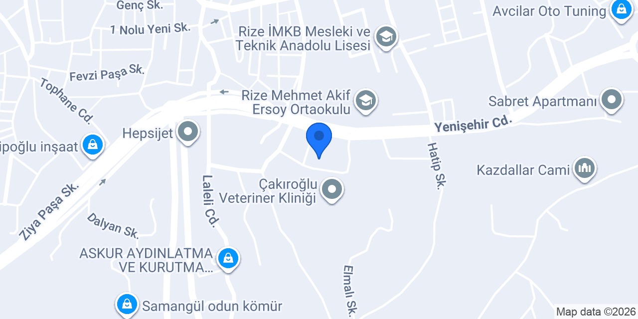 Çakıroğlu Veteriner Kliniği konumu