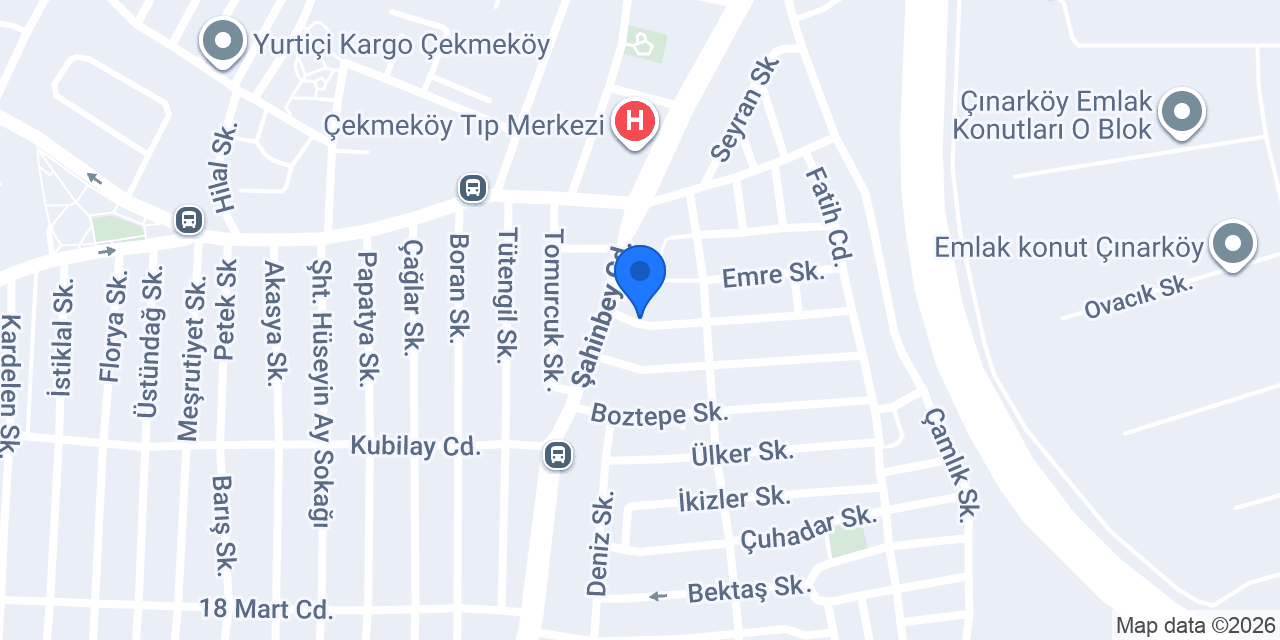 Yeşilay Çekmeköy Şubesi konumu