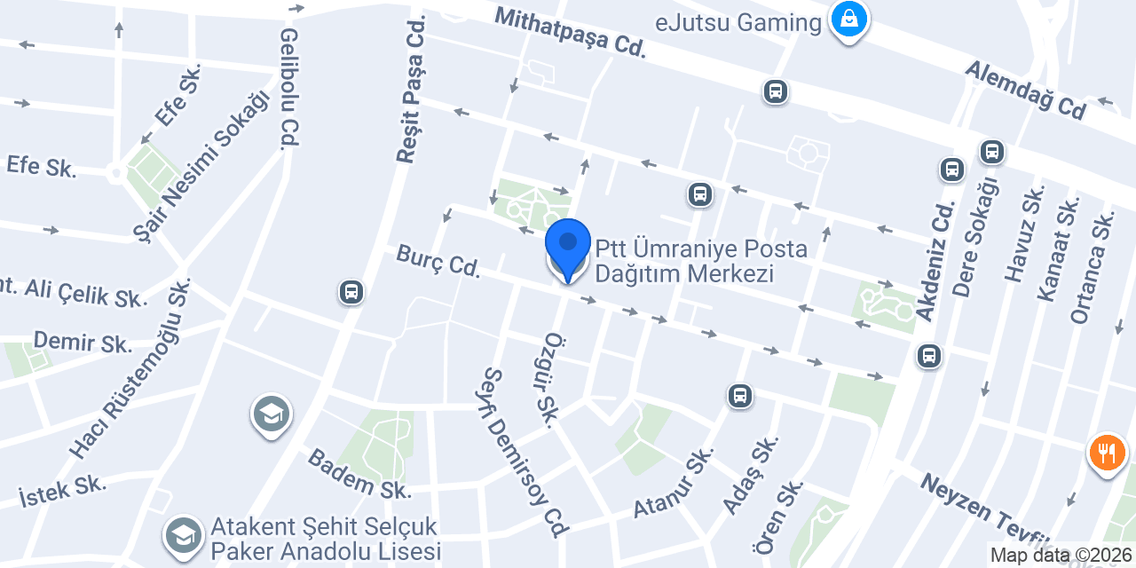 Ptt Ümraniye Posta Dağıtım Merkezi konumu