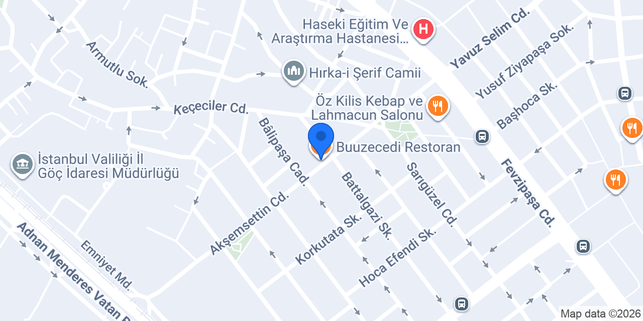 Buuzecedi Restoran konumu