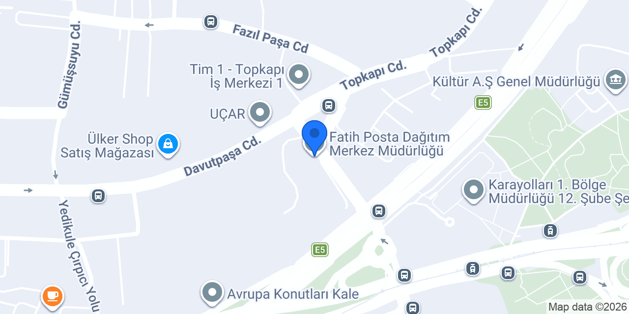 Fatih Posta Dağıtım Merkez Müdürlüğü konumu