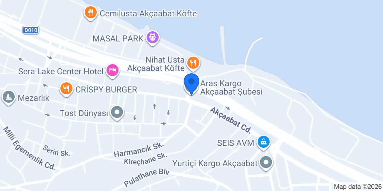 Aras Kargo Akçaabat Şubesi konumu