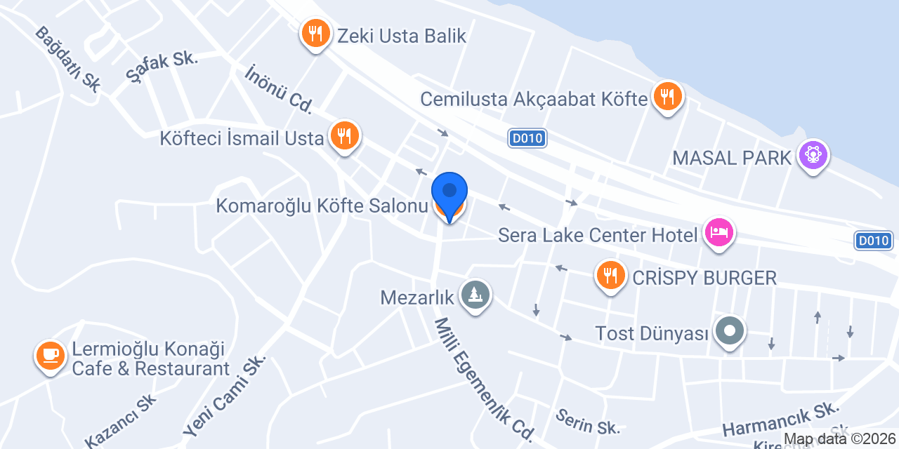 Komaroğlu Köfte Salonu konumu