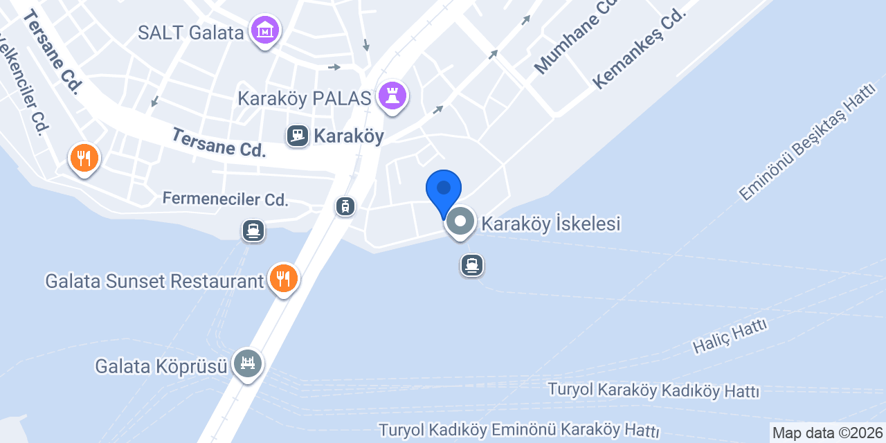 Karaköy Odessa restaurant konumu