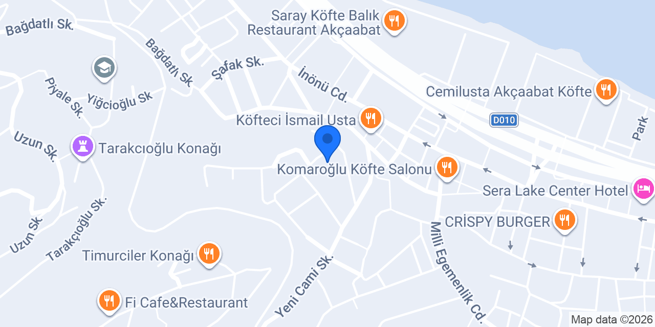 Akçaabat Hakkı Zeki Başaran Öğretmenevi ve ASO konumu