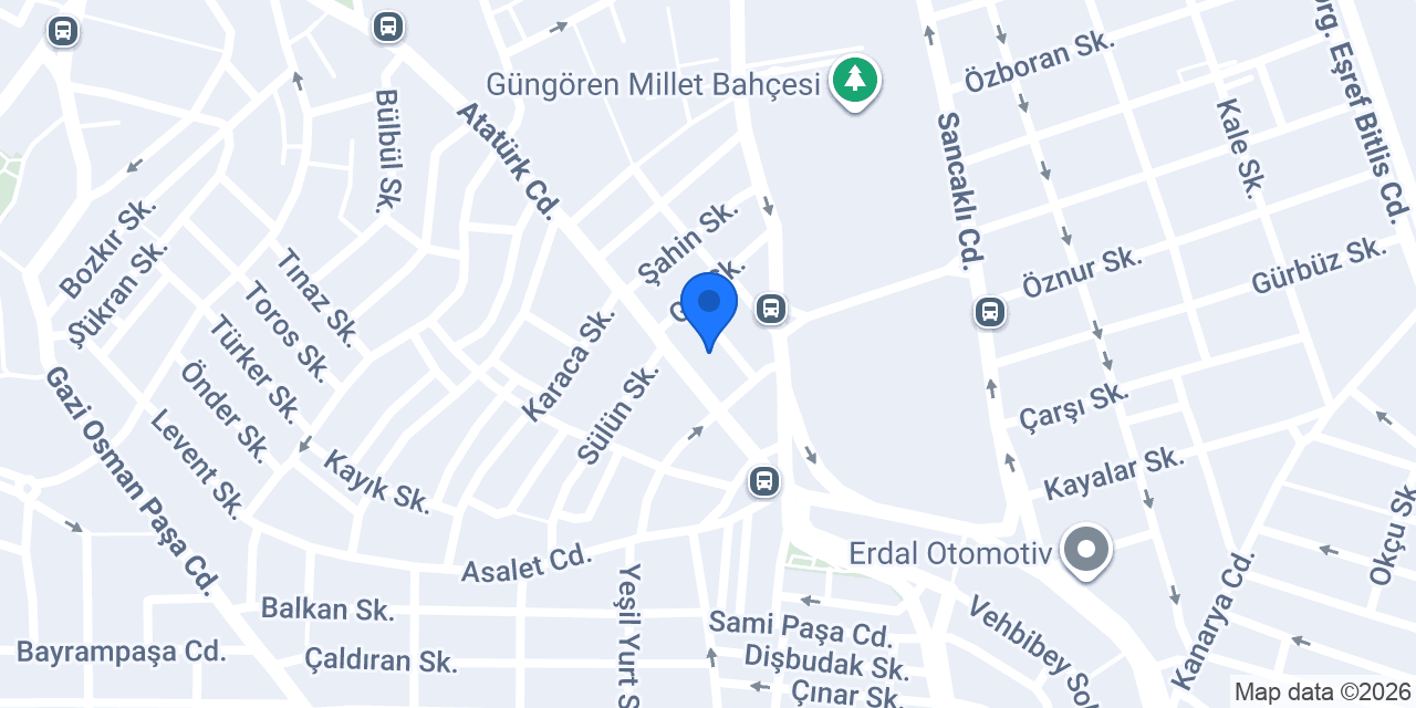 Güngörende çiçekçi konumu