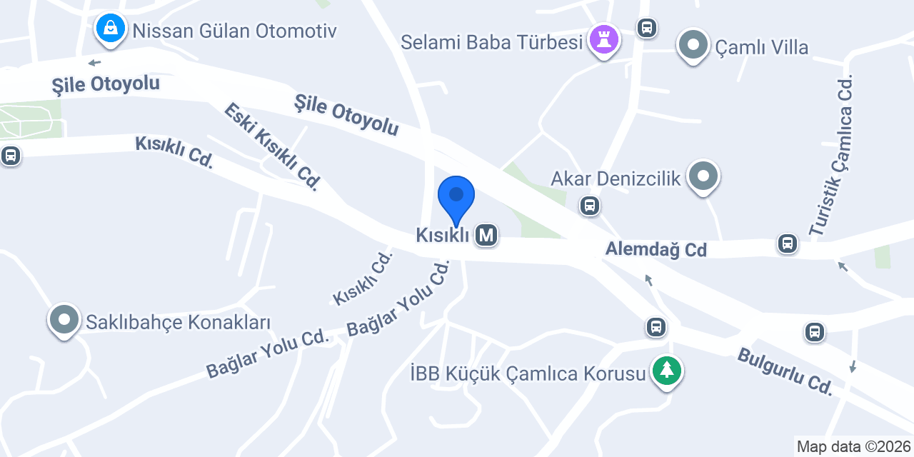 Vakıf Katılım Kısıklı Şubesi konumu