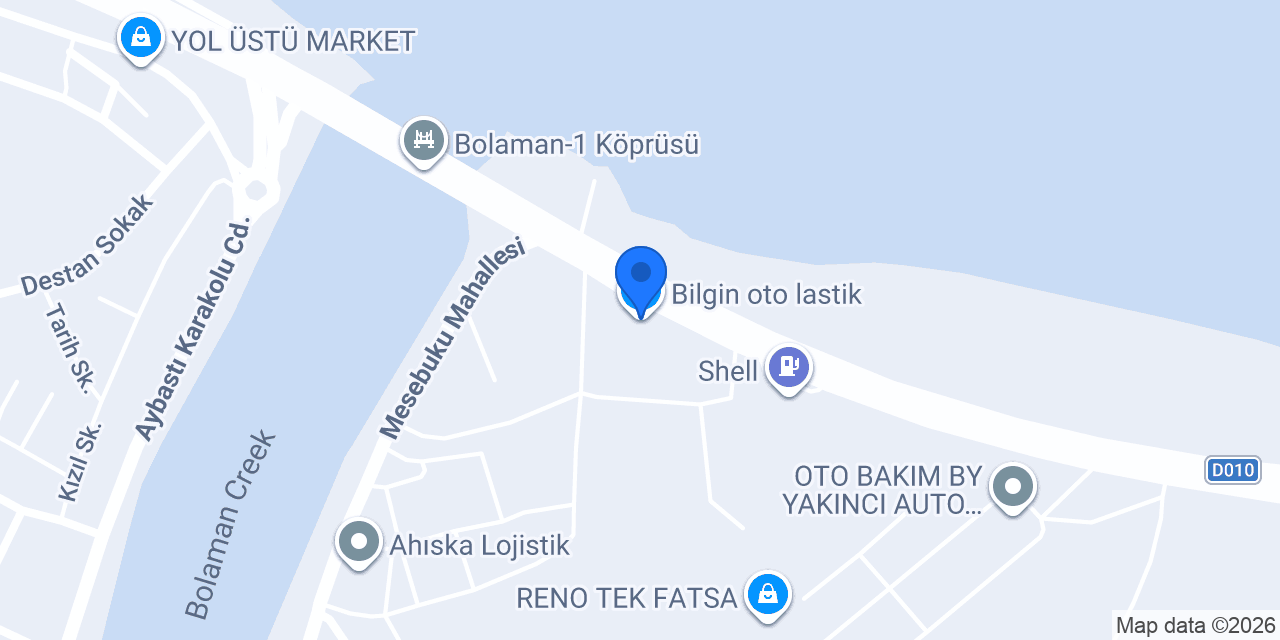 Bilgin oto lastik konumu