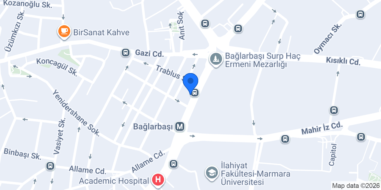Keskin Optik Bağlarbaşı Şb. konumu
