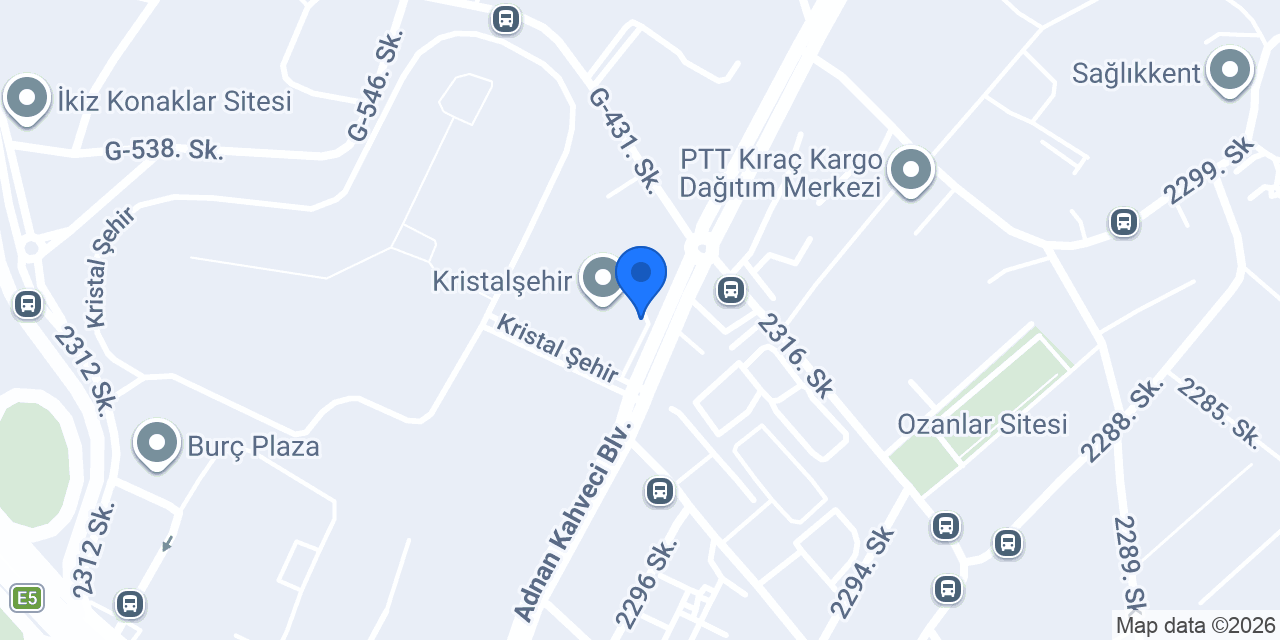 Kristal nalbur konumu