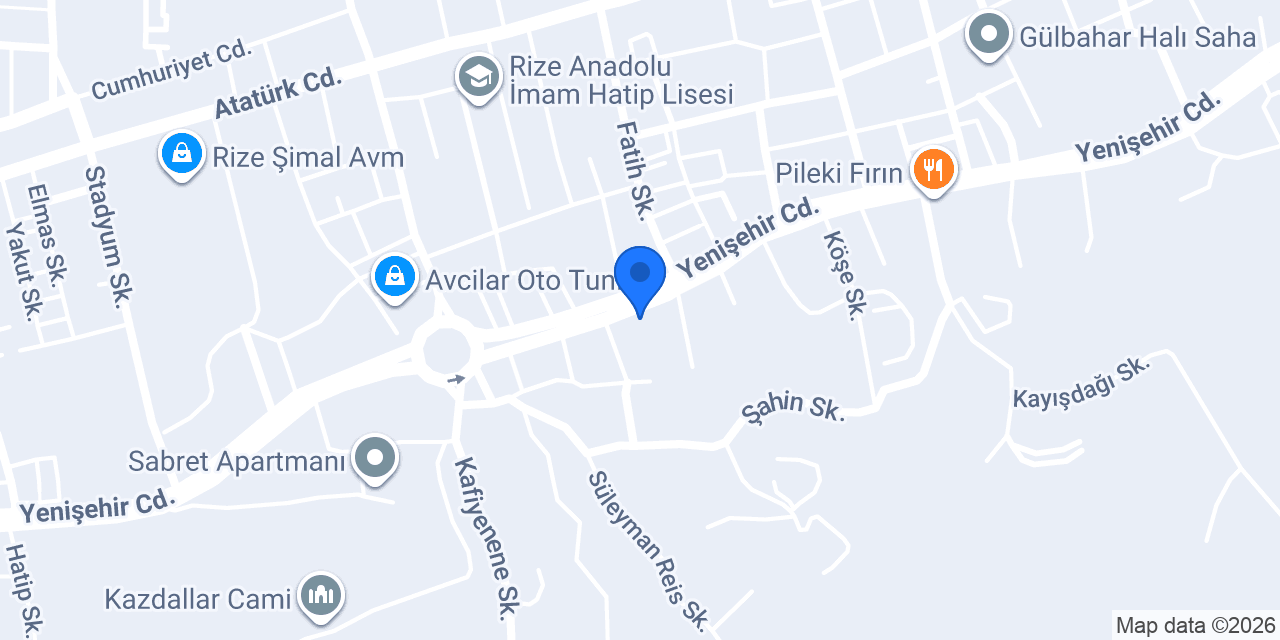 PRO-TEM ENDÜSTRİYEL TEMİZLİK RİZE konumu