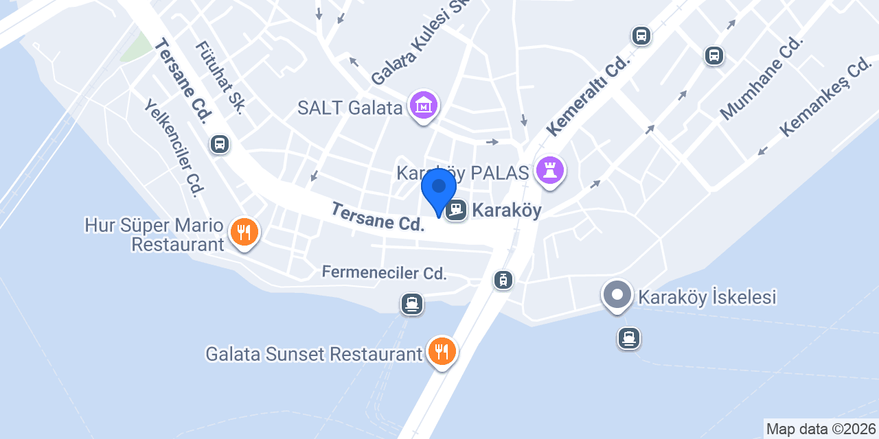Tershane Karaköy konumu