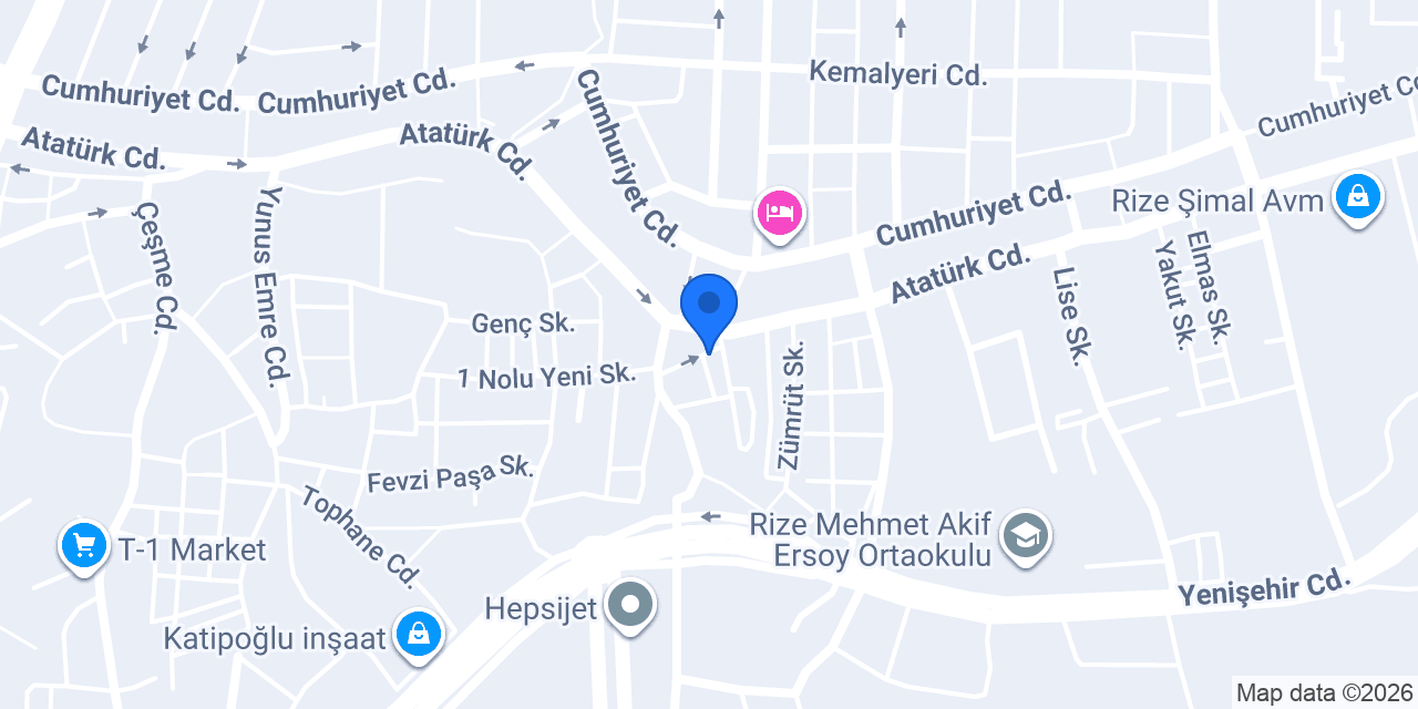 Rize Elektrikçi Özcan Usta konumu