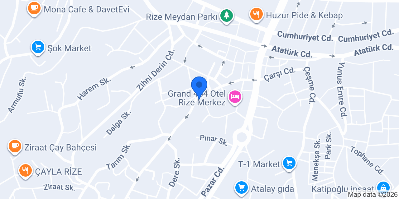 Evissa Mobilya Rize konumu