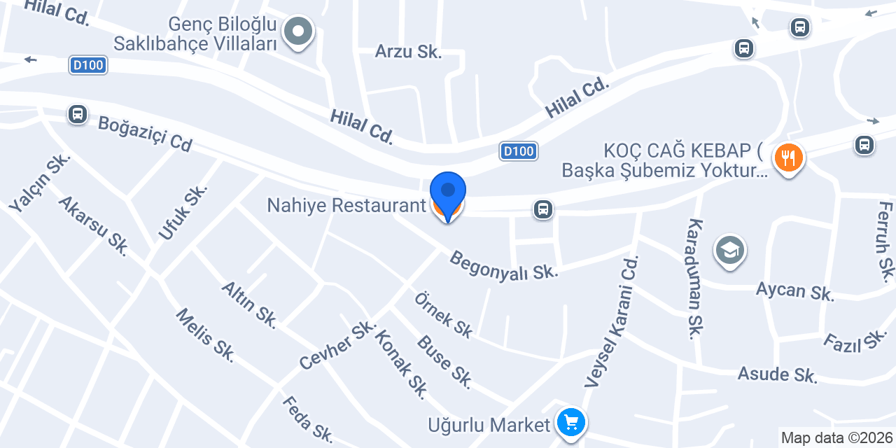 Nahiye Restaurant konumu