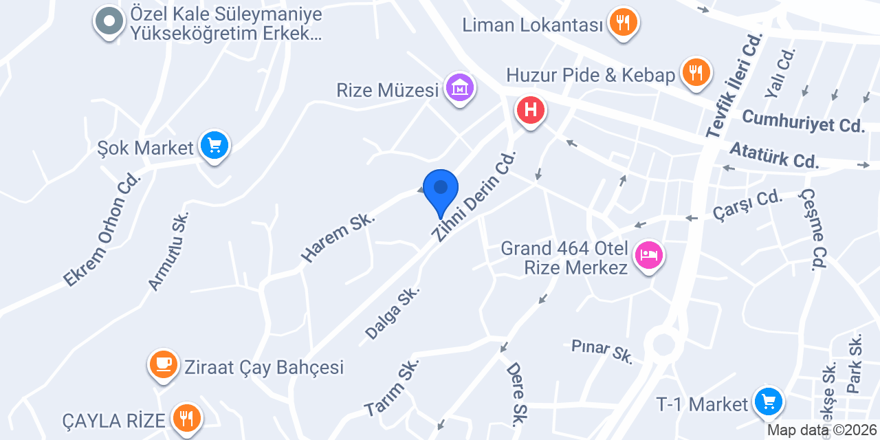 Rize ikinci El Eşya Alım Satım konumu