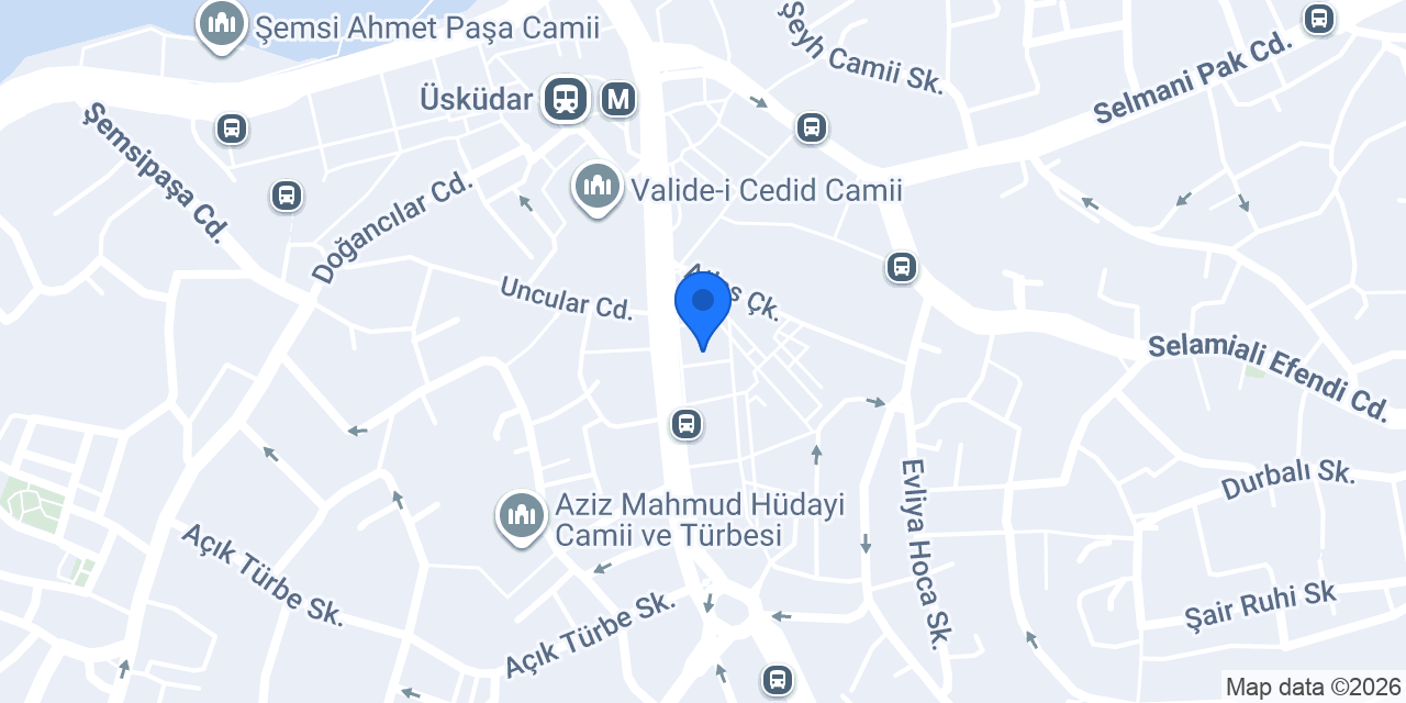 Vakıf Katılım Üsküdar Şubesi konumu