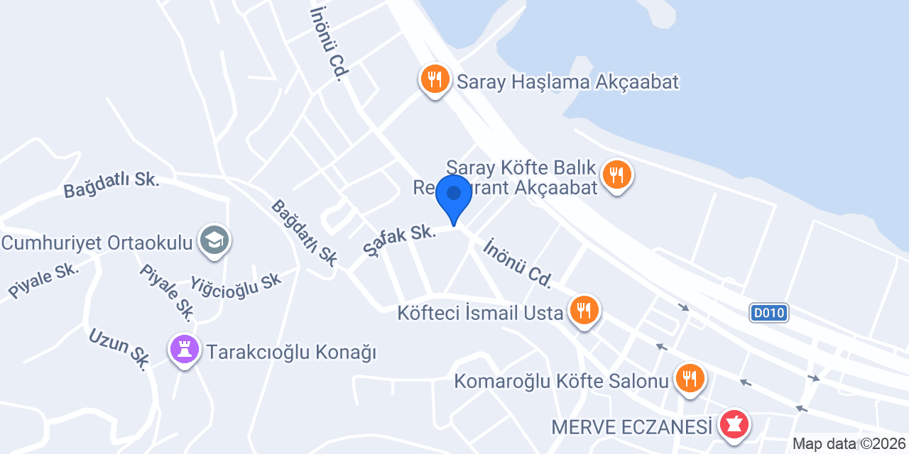 Akçaabat Vergi Dairesi konumu